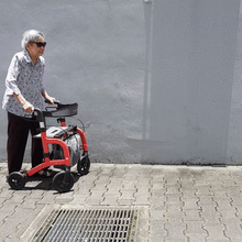 Load image into Gallery viewer, HappyWheels Lightweight Travel Rollator (Pink, Walker Rollator)